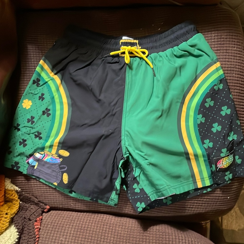 Slunks St. Patrick’s Day volleyball shorts
